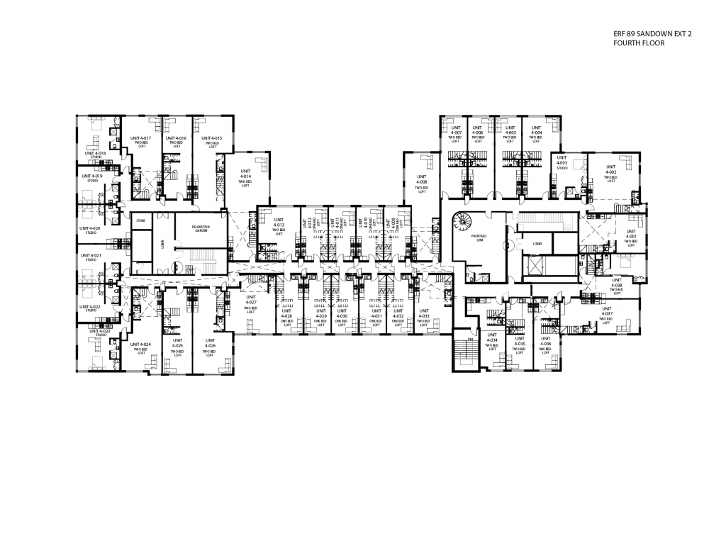2018-1881 Erf 89 Sandown - SAB REV64 - Sheet - S-205 - FOURTH FLOOR PLAN